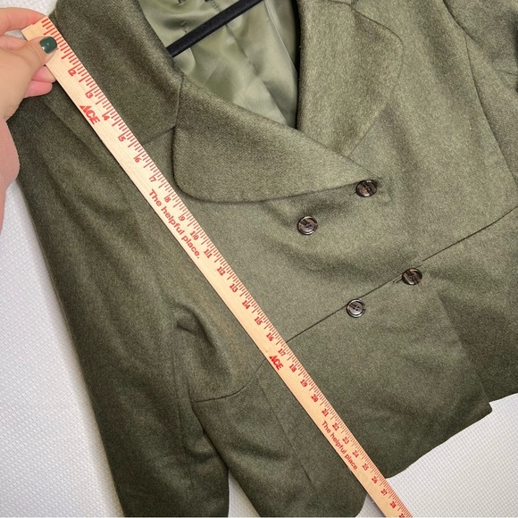 Talbots | Green Woman’s Blazer Coat 14‎ Wool Blend - Picture 4 of 6